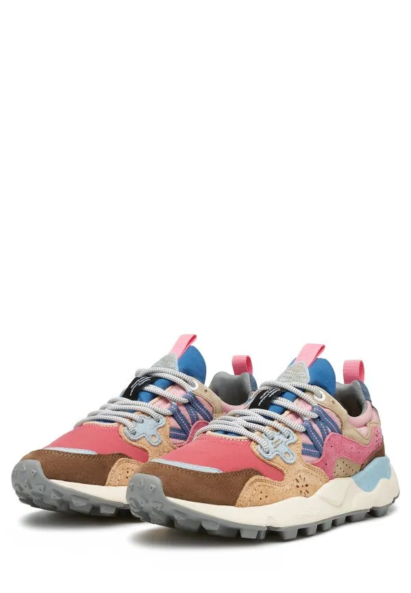 FLOWER MOUNTAIN | Yamano 3 Suede/Nylon Sneakers | Pink-Multi