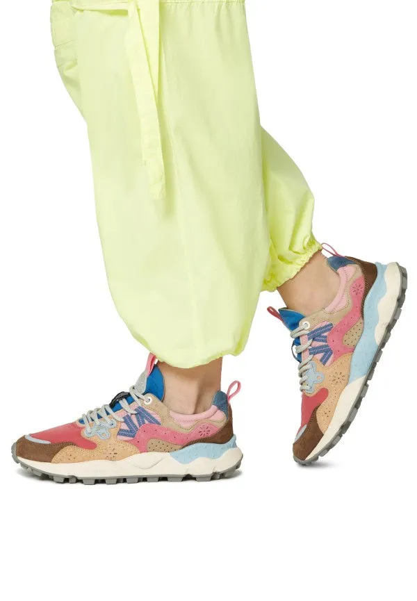 FLOWER MOUNTAIN | Yamano 3 Suede/Nylon Sneakers | Pink-Multi