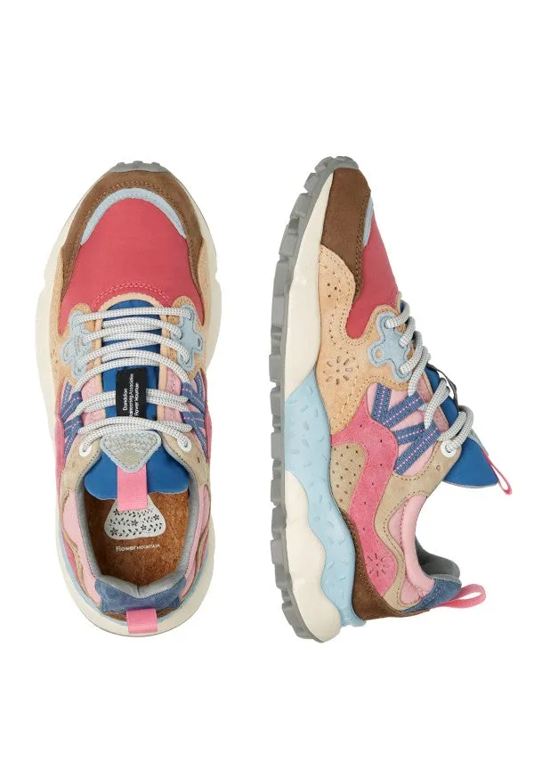 FLOWER MOUNTAIN | Yamano 3 Suede/Nylon Sneakers | Pink-Multi