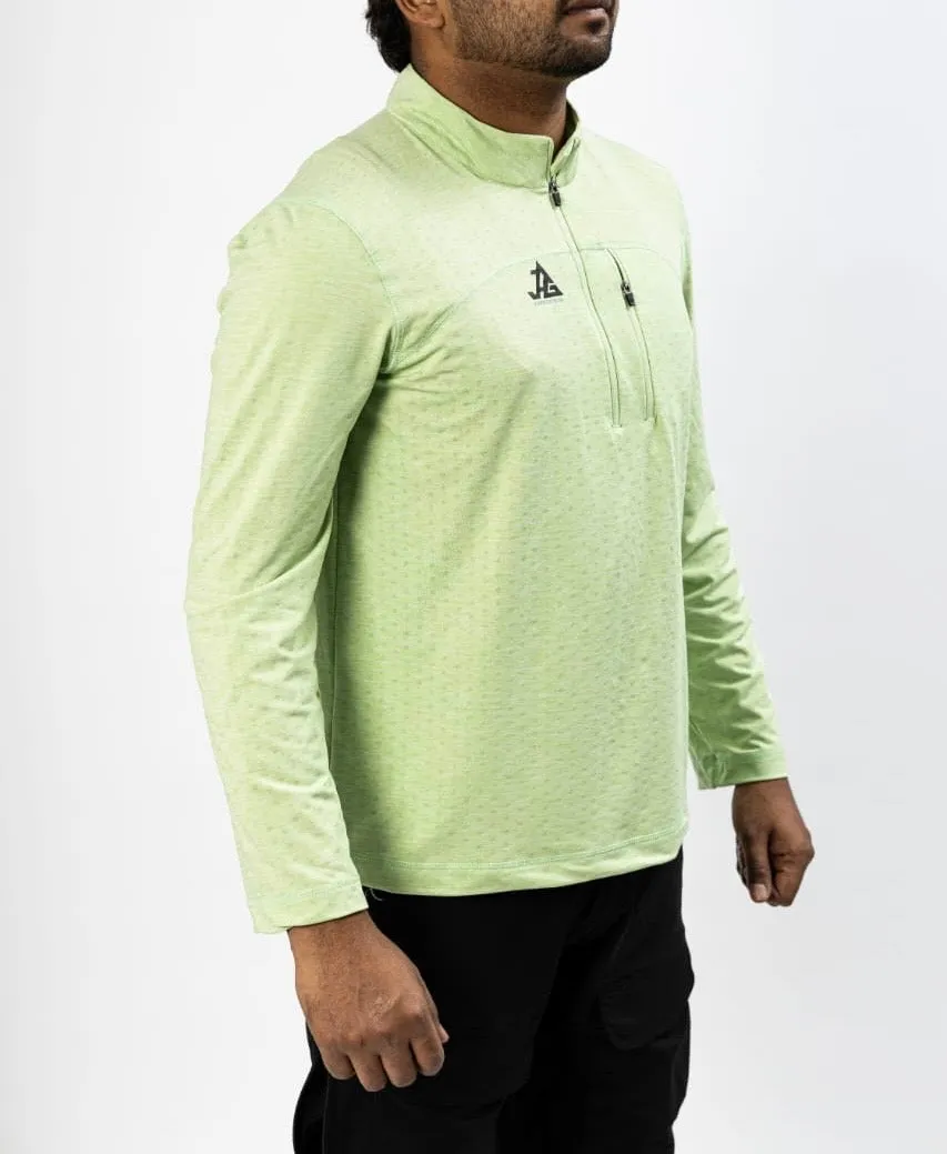 JAG Summit Seeker Series Full Sleeves Tshirt | UPF 50  Protection | Hiking Tshirt | Trekking Tshirt | Light Green