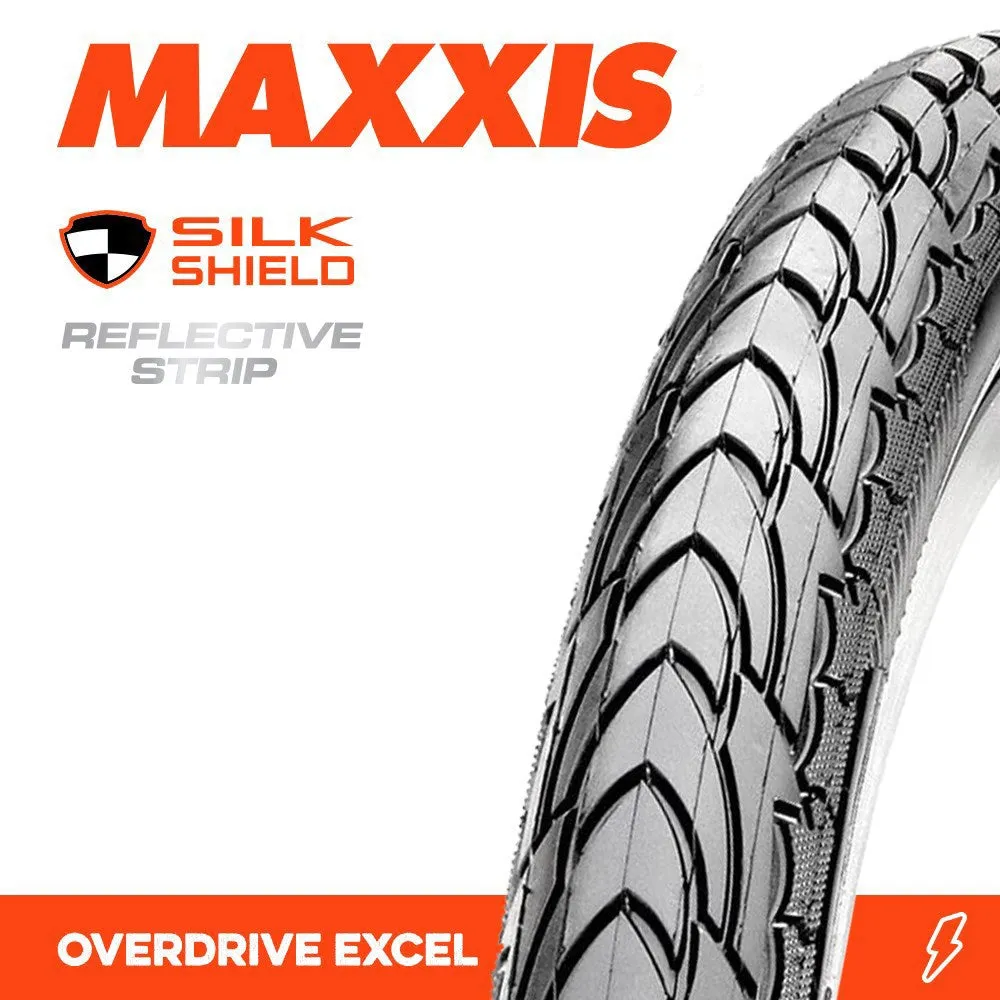 Maxxis OVERDRIVE EXCEL 700 X 40C SILKSHIELD REF WIRE 60TPI TYRE